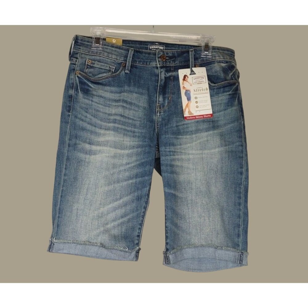 Signature by Levi Strauss Gold Denim Jean Bermuda Shorts Size 8 29 NWT